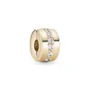 Pandora Gold 759518C01 Clips Charm, Clear Sparkling Row, Produktbild-Vorschau 2