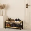 Relaxdays Schuhregal, HxBxT: 33 x 70 x 26 cm, Bambus, 2 Produktbild-Vorschau 3