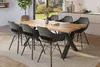 Esstisch Baumkante Holz-Optik Wildeiche 220 x 100 X-Gestell Produktbild-Vorschau 3