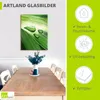 ARTland Glasbild Nahaufnahme eines grünen Pflanzenblattes Produktbild-Vorschau 3