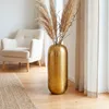 WOHNLING Bodenvase Aluminium 60cm Gold Dekovase groß Produktbild-Vorschau 1