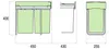 Technical drawing with dimensions of a waste sorter. Produktbild-Vorschau