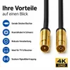 4m Antennenkabel für TV Kabelfernsehen HD 4K 135dB Koaxial Produktbild-Vorschau 10