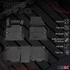 2012-2021 Mercedes Citan W415 Tapis de sol TPE noir 3 pcs Voir les images du produit 2