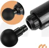 Close-up view of a massage gun attachment and the gun's connection point. Produktbild-Vorschau