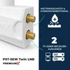 PremiumX SAT Anlage 80cm Antenne Aluminium Twin LNB weiß 4x Produktbild-Vorschau 5