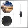 A collage of images showing a wall clock from different angles, including a close-up of the clock face, a side view, and the back of the clock. Voir les images du produit
