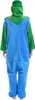 Onesie Kigurumi pigiama Super Mario Luigi costume Anteprima dell’immagine prodotto 3