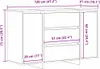vidaXL Dressoir, zwart, eikenlook, 120 x 41 x 75 cm, Productafbeelding-voorbeeld 8