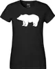 Huuraa Damen T-Shirt Bär Silhouette XL Black Bio Baumwolle Produktbild-Vorschau 2