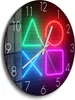 DEQORI Glasuhr Ø30 cm Zahlen 'Playstation Elemente' Wanduhr Produktbild-Vorschau 2