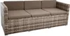 Rattan Lounge Sitzgruppe Gartenmöbel Set Couch 3-Sitzer Produktbild-Vorschau 4