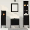 vidaXL Badezimmermöbel-Set mit Regal 4 pcs Schwarz Produktbild-Vorschau 4