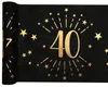 Schwarz-Goldener 40th Tischläufer 5m Produktbild-Vorschau 1