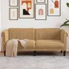 The Living Store 2-Sitzer Sofa Braun Kunstleder Produktbild-Vorschau 2