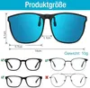 GKA Sonnenbrille Aufsatz Clip on echt polarisiert blau Produktbild-Vorschau 3