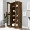 vidaXL Vitrína z kouřového dubu 82,5x30,5x185 cm Materiál Náhled obrázku produktu 6