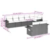 Design 8-tlg. Garten-Sofagarnitur mit Kissen Braun Poly Produktbild-Vorschau 3