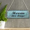 Blechschild Hinweis 27x10cm Herrin der Lage Dekoration Produktbild-Vorschau 3