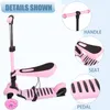 trottinette 3 en 1 pour enfants avec siège amovible, roues Voir les images du produit 4