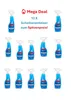 A collage of spray bottles for de-icing windshields, with promotional text. Produktbild-Vorschau