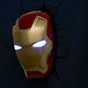 Marvel Avengers Iron Man Maske 3D-Wandlicht mit Wandsticker Produktbild-Vorschau 1