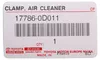 TOYOTA Avensis Corolla filtro aria clip 17786-0D011 OE Anteprima dell’immagine prodotto 3