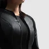 Blouson de moto en cuir pour femme Rebelhorn Diva RS, noir, Voir les images du produit 4