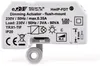 A close-up of a white electronic device with labels and symbols. Produktbild-Vorschau