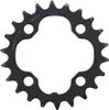 A black bicycle chainring on a white background. Produktbild-Vorschau