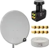 PremiumX SAT Anlage 80cm Antenne Quad LNB 10m Kabel 8x Produktbild-Vorschau 1