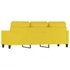vidaXL Canapé 3 places jaune clair 180 cm Tissu Voir les images du produit 5