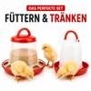 Futterautomat + Tränke Set Futterspender Hühnerstränke Produktbild-Vorschau 1