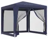 vidaXL Tenda da festa con 4 pareti laterali in rete Blu Anteprima dell’immagine prodotto 2