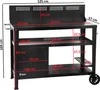 Grilovací vozík BBQ-Toro 125 x 57 x 104 cm, černý, Náhled obrázku produktu 2