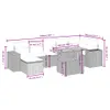 8-tlg. Garten-Sofagarnitur mit Kissen Beige Poly Rattan Produktbild-Vorschau 3