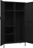vidaXL Kleiderschrank Schwarz 90x50x180 cm Stahl Produktbild-Vorschau 4