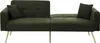 A dark green sofa bed with gold legs is shown against a white background. Anteprima dell’immagine prodotto