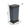 Rotho Abfalleimer 40 L Paso - Treteimer Geruchsdicht - Produktbild-Vorschau 3