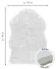 Kunstfell 55 x 80 cm Weiß Fellform Teppich Fellimitat Produktbild-Vorschau 8