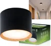 LUMILED Aufbauspot GX53 Fassung Schwarz Holz Akzent Feste Produktbild-Vorschau 1