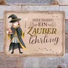 Zauberschülerin Metallschild XL in 21x28 cm in gelb mit Produktbild-Vorschau 2