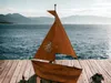 Edelrost Schiff zum bepflanzen Gartendeko 65cm hoch / 54cm Produktbild-Vorschau 2