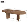 A diagram showing the dimensions of an oval dining table. Produktbild-Vorschau