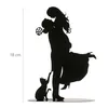 Zinnfigur für Hochzeitstorte Silhouette mit Katze 18cm Produktbild-Vorschau 2