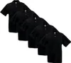 5 x Fruit of the Loom Original Herren-Polo Shirt Schwarz M Anteprima dell’immagine prodotto 1