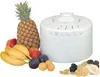A white food dehydrator is shown next to a selection of fresh fruits and dried fruits. Anteprima dell’immagine prodotto