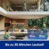 A modern, multi-level home interior with people using a vacuum cleaner. Produktbild-Vorschau
