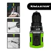 A collage showing a power drill and instructional images of its use. Produktbild-Vorschau