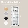 K-Möbel Glasvitrine stehend in Weiss (176x67x33 cm) mit 4 Produktbild-Vorschau 2